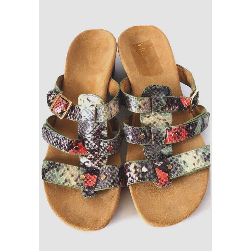 Vionic Wedge Sandals Snakeskin Print Size 8